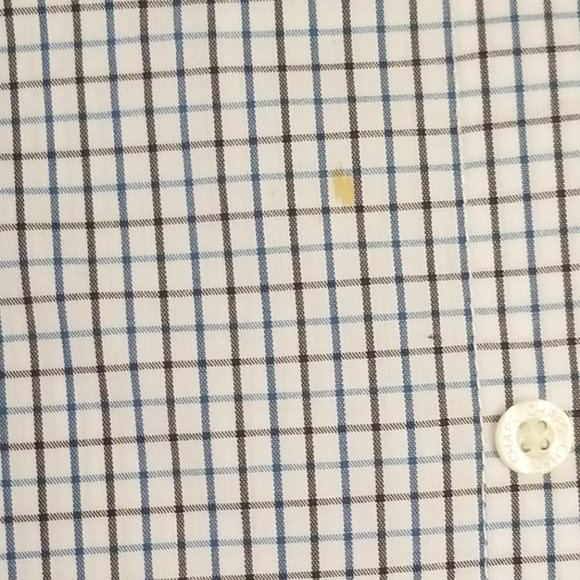 Chaps Boys Blue Black Button Down Shirt size 8 - Picture 5 of 7